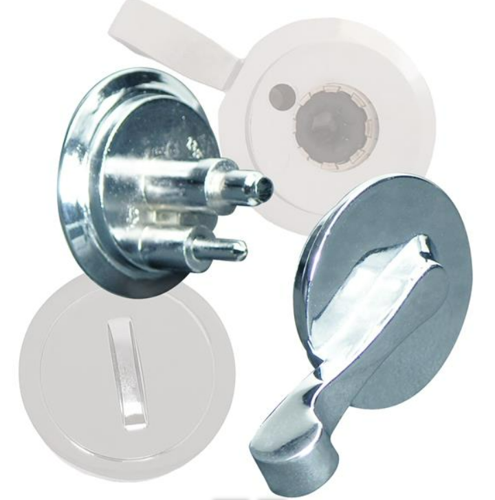 Jacknob 6150 Knob Set For 6606 Latch - ADA,Chrome Plated Zamac Material