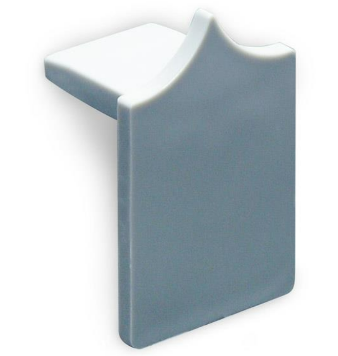 Jacknob 6765 Headrail End Plug With Tracks 1" Post With Gray Nylon Material