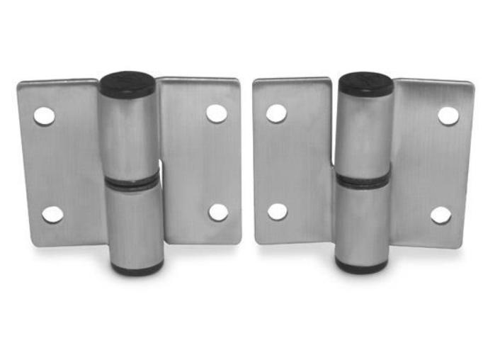 Jacknob 7089 Hinge Surface Mounted 2-1/2" X 3/32"(LH-IN/RH-OUT) Stamped Stainless Steel