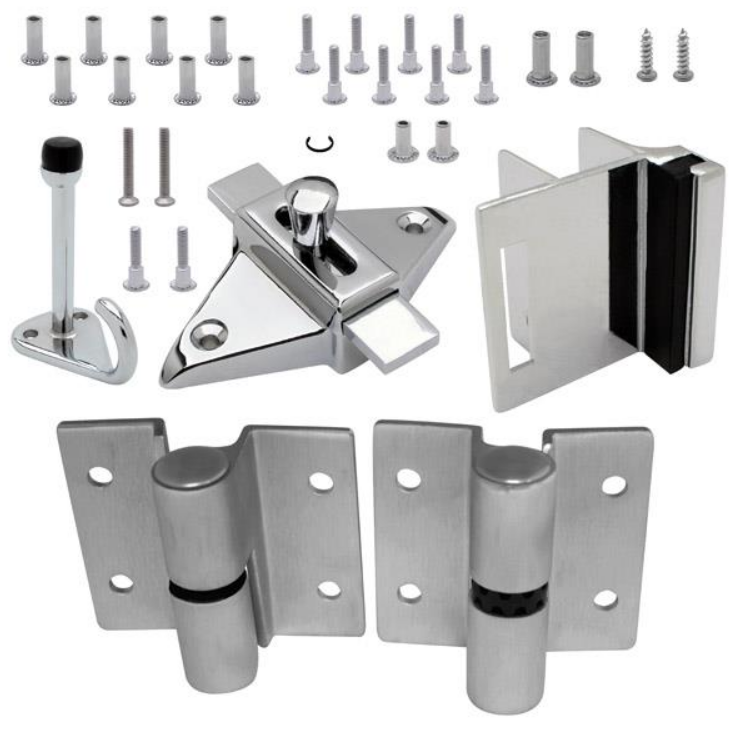 Jacknob 20660 Door Hardware Right Hand Inswing 1" Door & Post(7113),Chrome Plated Zamac