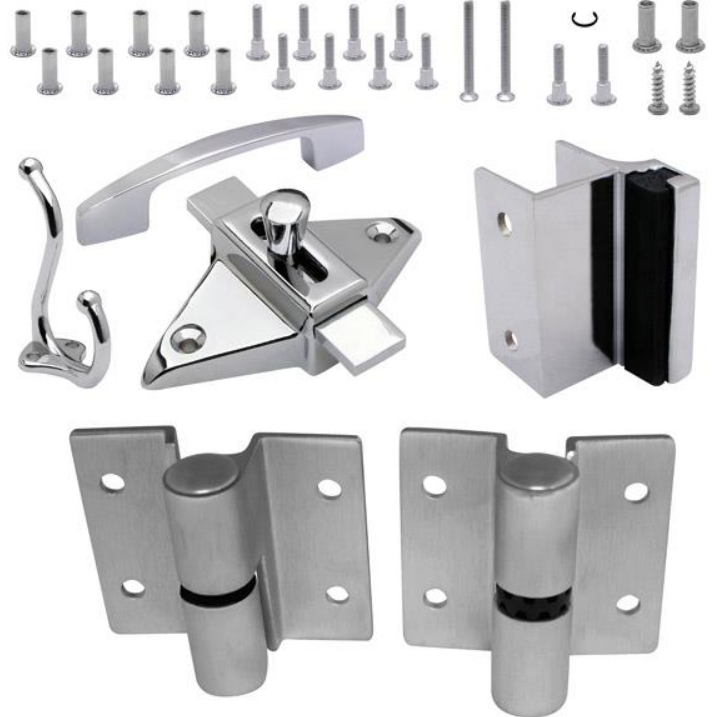 Jacknob 20680 Door Hardware Right Hand Outswing 1" Door & Post(7123),Chrome Plated Zamac