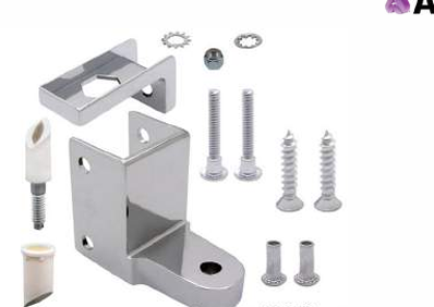 Jacknob 63270 Replacement Hinge Pack Bottom 7/8" Door 1-1/4" Post AMP,Chrome Plated  Zamac
