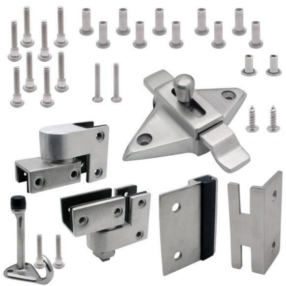 Jacknob 110993 Door Hardware(Inswing) 3/4" Or 1" Door & Post(7813) 6LP Satin Stainless Steel