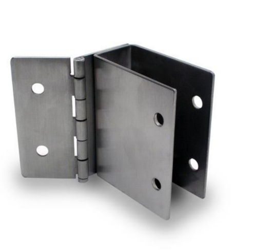 Jacknob 122869 Wall Bracket Hinged 7/8" X-High 3" Long Stamped Satin Stainless Steel