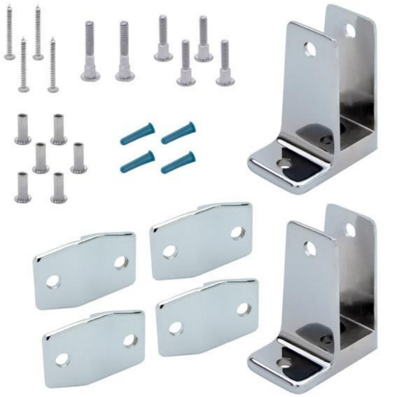 Jacknob 615360 Alcove Pack One Ear 1" Panel 1-1/4" Post 6LP,Chrome Plated Zamac