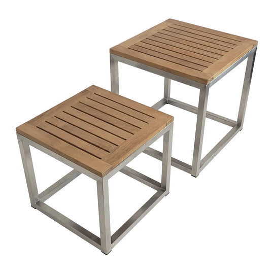 ARB Teak TAB612 Teak Nesting Side Tables Alea - Set of 2