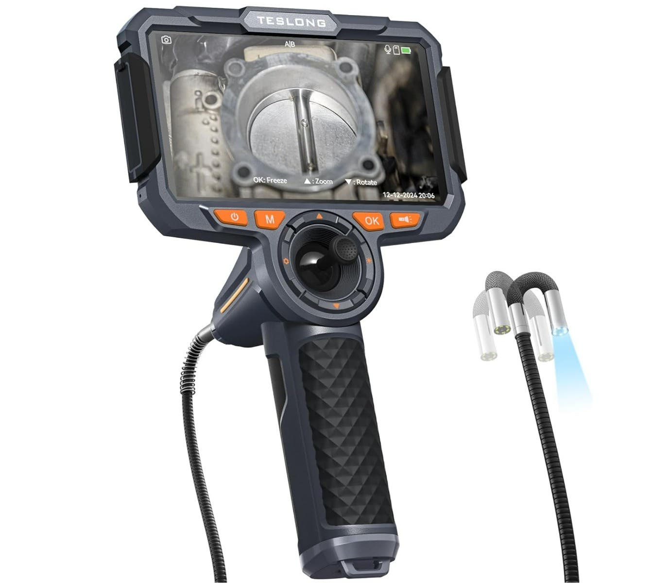 Teslong TF600 4-way Articulating Inspection Camera with Modular Design W/ Single Lens & 5.08 ft (1.55-meters) Probe Length