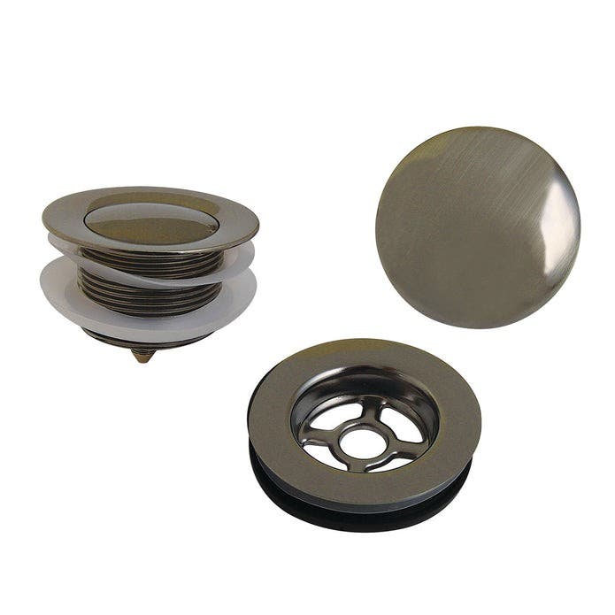 Kingston Brass VTDETRIMAN Toe Touch Tub Drain Trim Kit, Antique Nickel