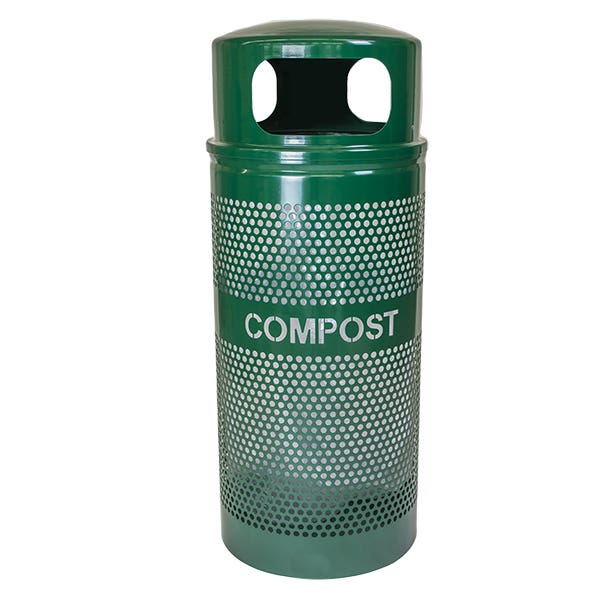 Ex-Cell Kaiser WR-34R DM COMPOST Landscape Series Compost Receptacle w/ Dome Top
